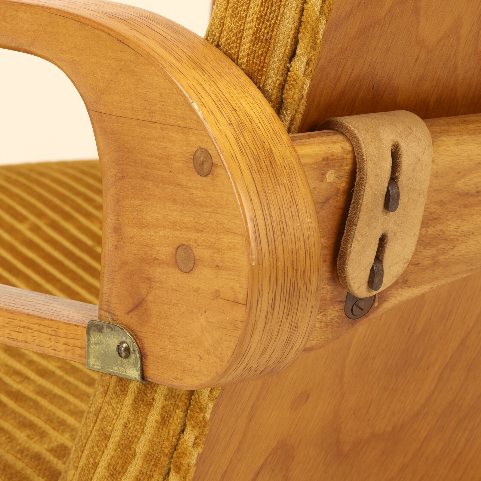 Original brass hardware and joinery detail